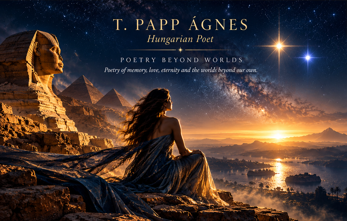 T. Papp Ágnes, Hungarian poet. Poetry Beyond Worlds. Poetry of memory, love, eternity and the worlds beyond our own.